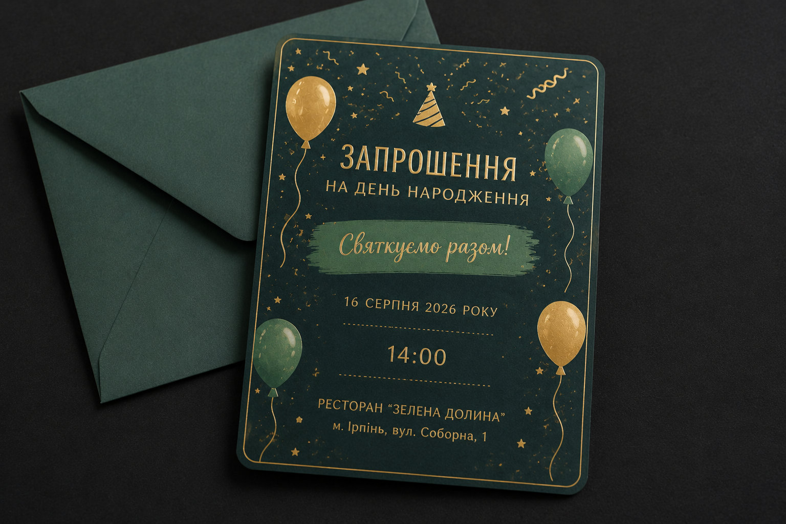 Друк запрошень в Ірпені — Запрошення на день народження